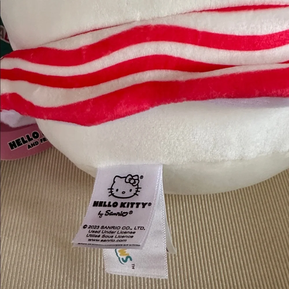 Hello Kitty Tote with Squishmallow and blanket